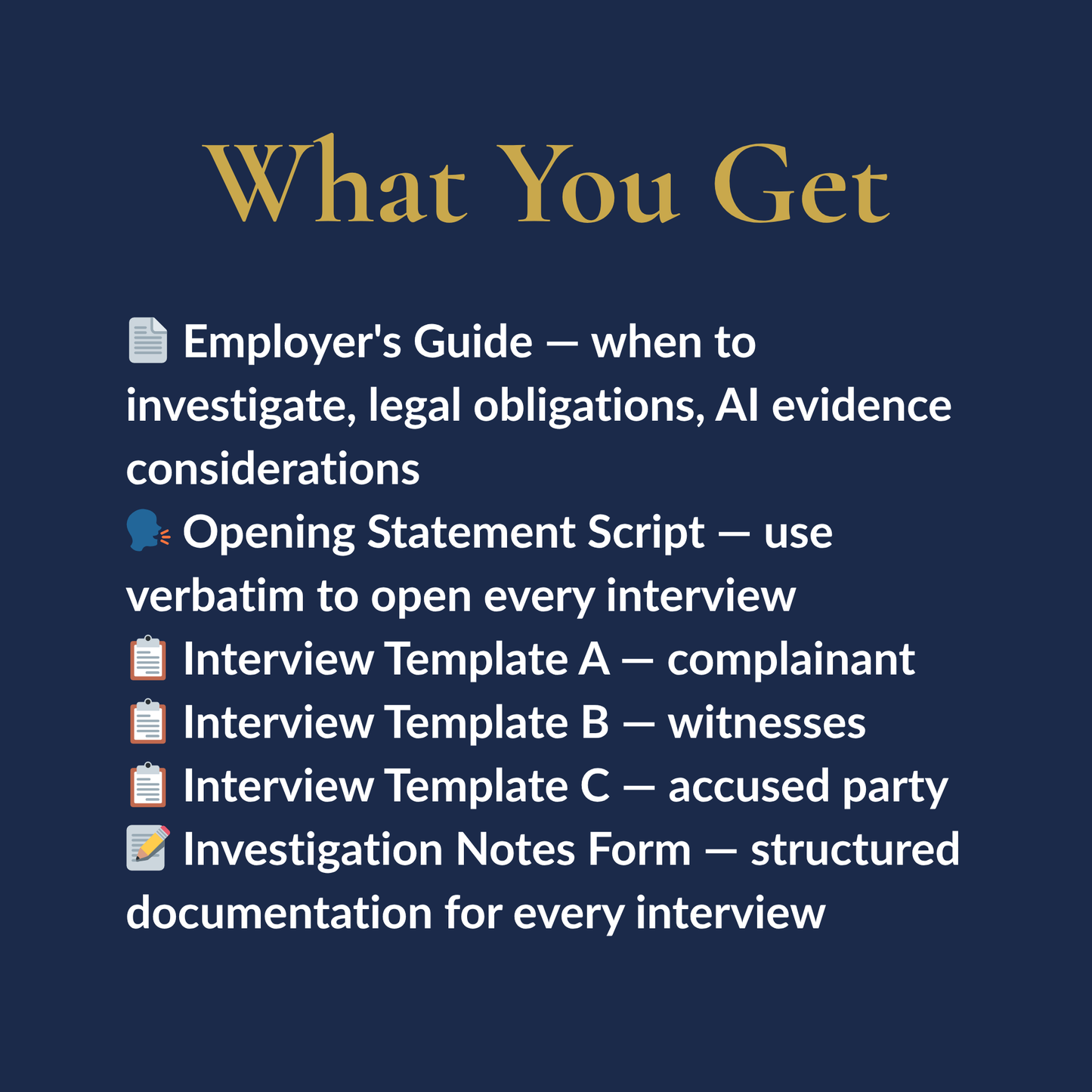 Workplace Investigation Toolkit
